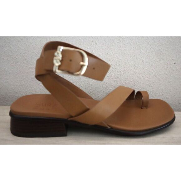 Naturalizer Women's Sz 8.5M Saddle Tan Leather Birch Ankle Strap Sandals - Picture 3 of 12